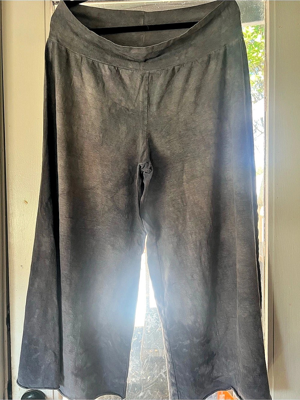 Blessed lotus Wide Leg Pants in Gray Size Large organic hemp